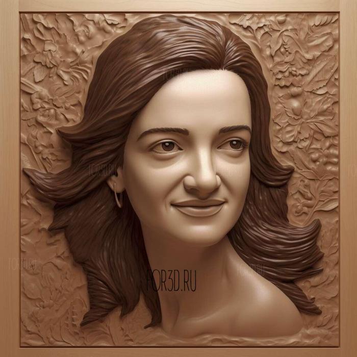 Sheryl Sandberg 1 stl model for CNC